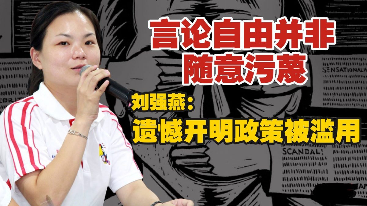 言论自由并非随意污蔑 刘强燕：遗憾开明政策被滥用